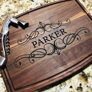 Decorative Personalized Cutting Board, Engraved Custom Charcuterie/Cutting Board, a great Wedding, Housewarming, Anniversary, or Client gift image 1