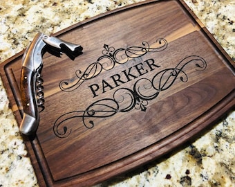Decorative Personalized Cutting Board, Engraved Custom Charcuterie/Cutting Board, a great Wedding, Housewarming, Anniversary, or Client gift