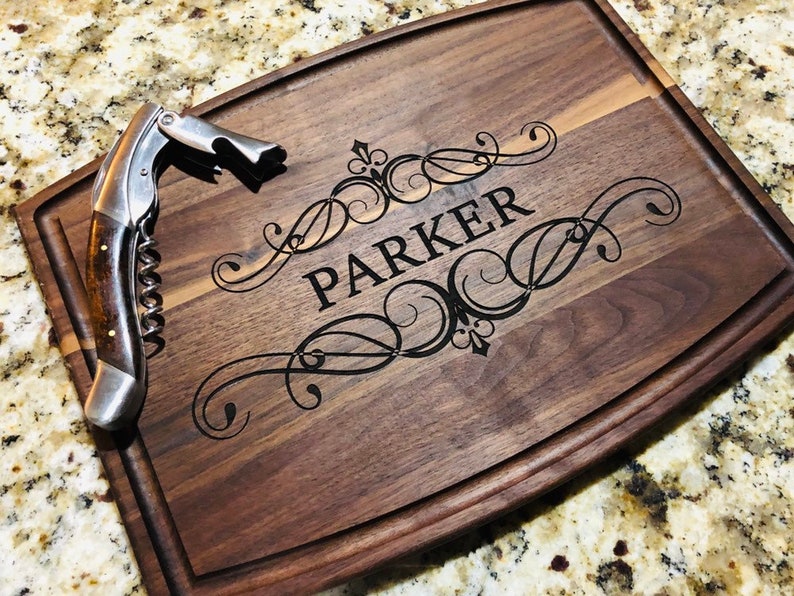 Decorative Personalized Cutting Board, Engraved Custom Charcuterie/Cutting Board, a great Wedding, Housewarming, Anniversary, or Client gift image 1