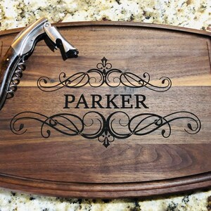 Decorative Personalized Cutting Board, Engraved Custom Charcuterie/Cutting Board, a great Wedding, Housewarming, Anniversary, or Client gift image 2