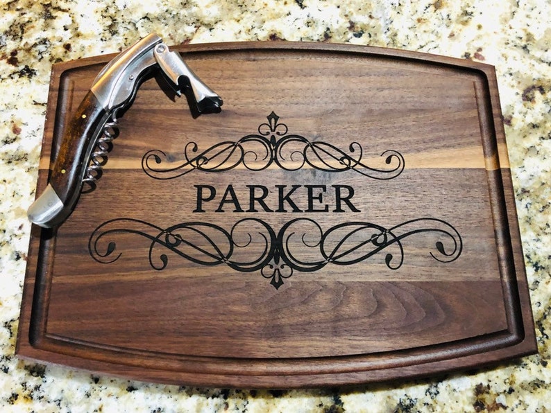 Decorative Personalized Cutting Board, Engraved Custom Charcuterie/Cutting Board, a great Wedding, Housewarming, Anniversary, or Client gift image 2