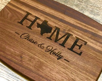 Personalized State Cutting Board - Engraved Cutting Board - Custom Cutting Board - Wedding Gift - Housewarming Gift - Anniversary Gift