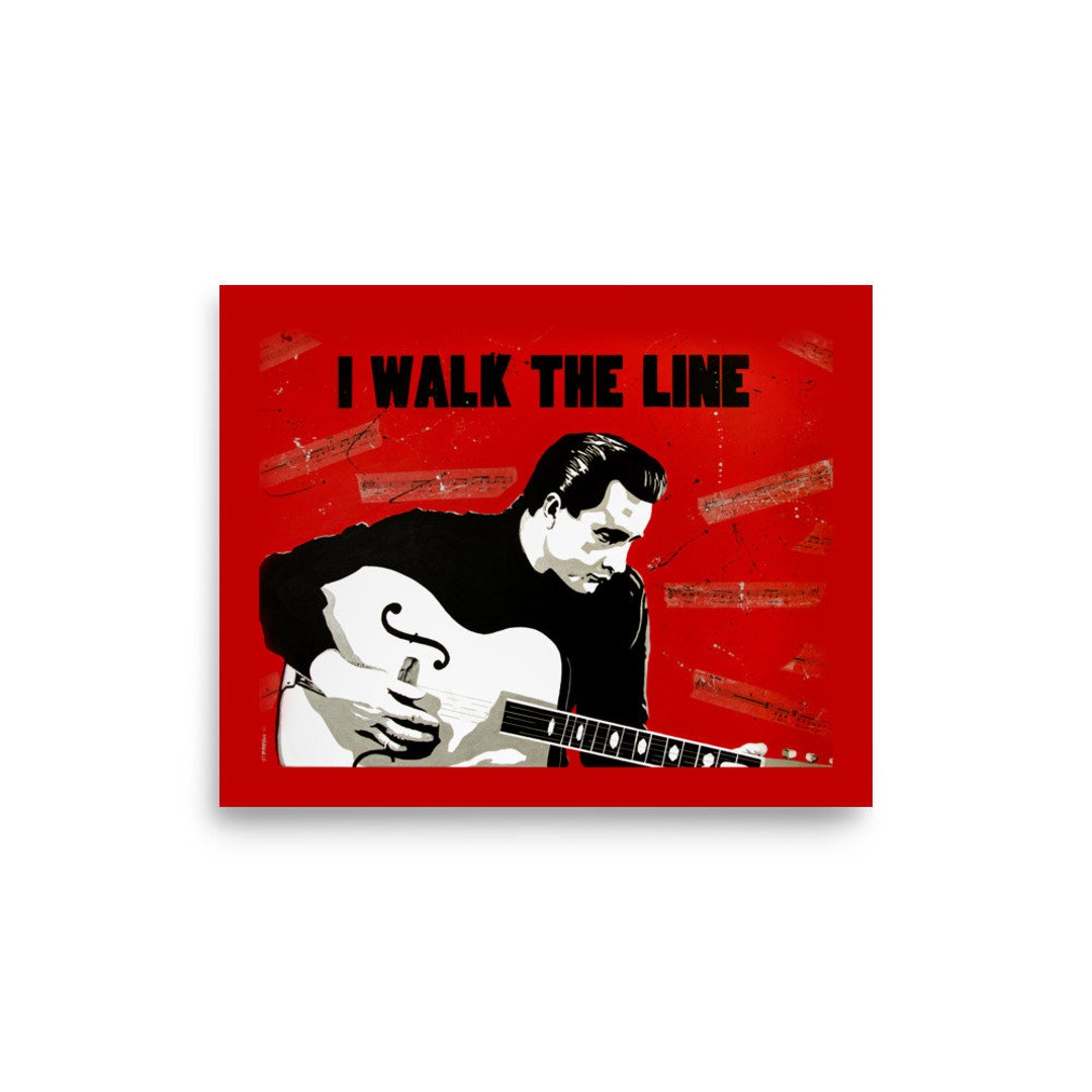 Man in Black Johnny Cash Poster I Walk the Line - Etsy