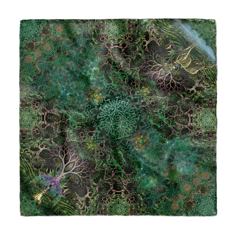 Kinnection Origami Tote Scarf Meditation Blanket Mini Tapestry