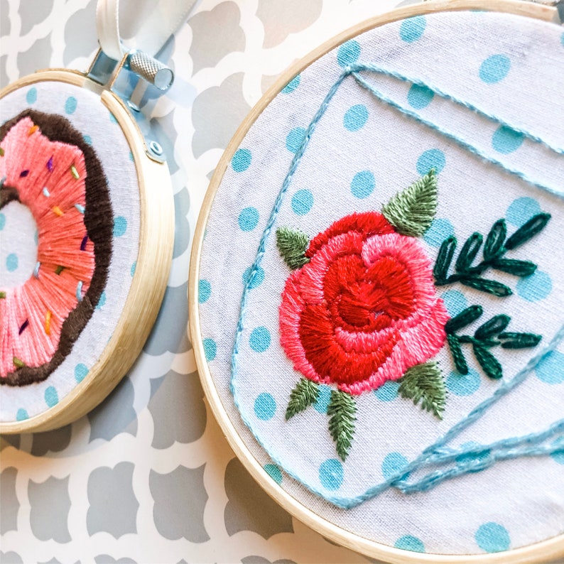 Embroidery With Hoop Wall Art Easter Basket Stuffer for Teens Embroidery Not In A Kit Mother/'s Day gift for Mom Handmade Home Decor