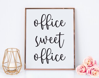 Home Sweet Office Printable home Office Decor Home Office | Etsy