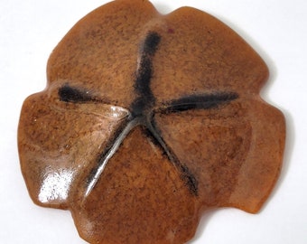 New Brown and Black Glass Sand Dollar Lead Free Safe for Home and Aquariums