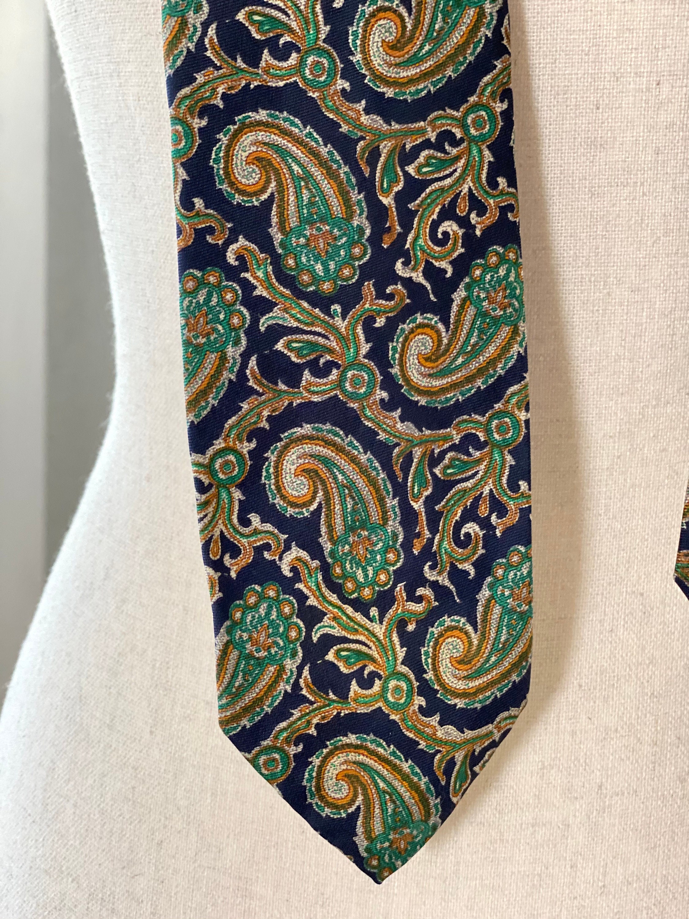 Necktie Vintage Elegant Paisley Tie Vintage Men's Tie | Etsy