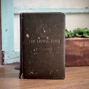 Bible, Vintage 1972 The Living Bible Paraphrased Holy Bible, Vintage Bible, Spiritual Gift, The Holy Bible, Gift of Faith, Jesus, God