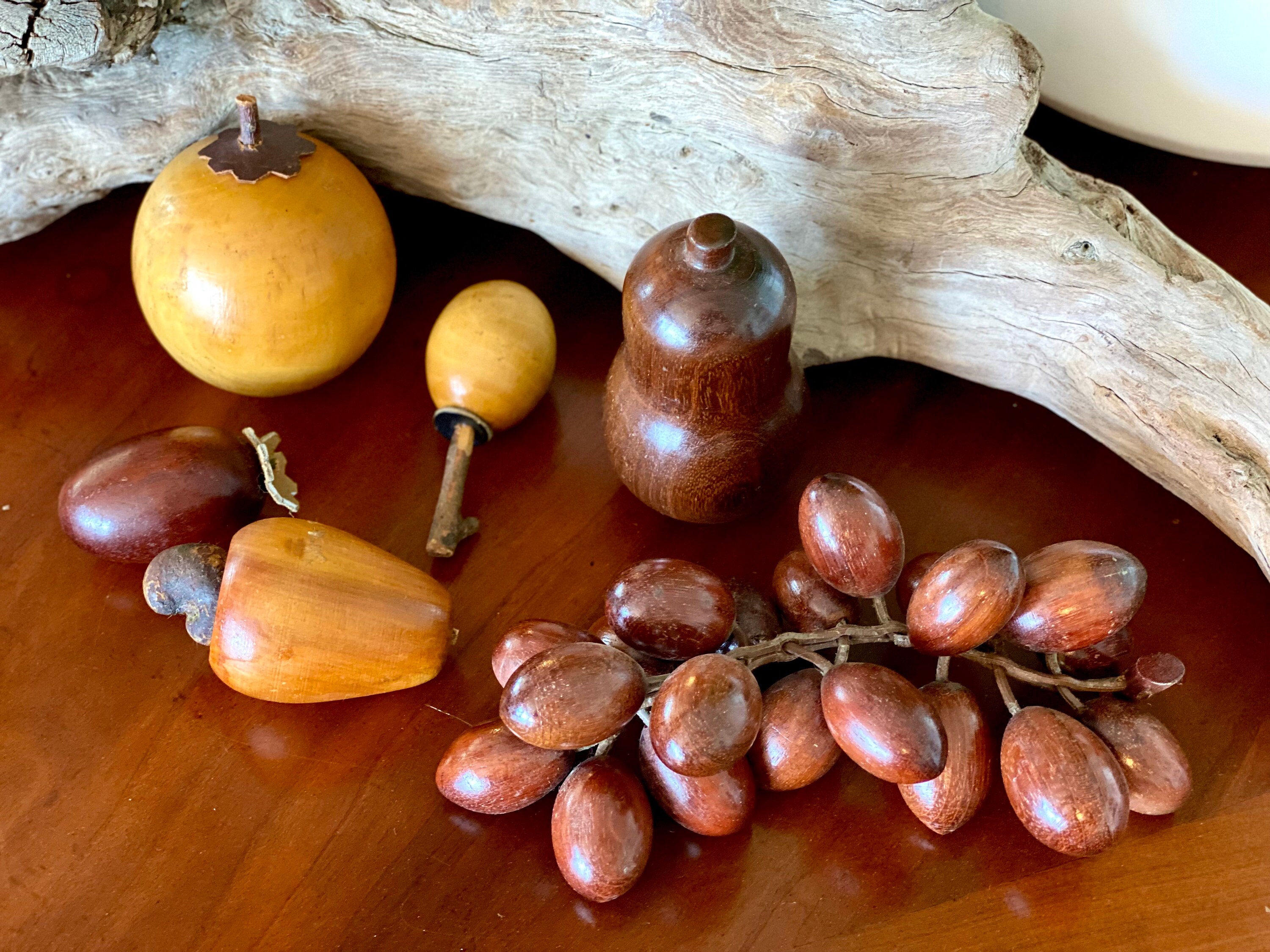 Wooden Fruit Vintage 6 Piece Genuine Wood Faux Fruit Set Etsy