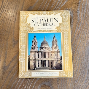 Reference Booklet, Vintage Visitors Guide A Pictorial History of St. Paul&#39;s Cathedral, Gift of Faith, Catholic, Jesus, God, Spiritual Gift