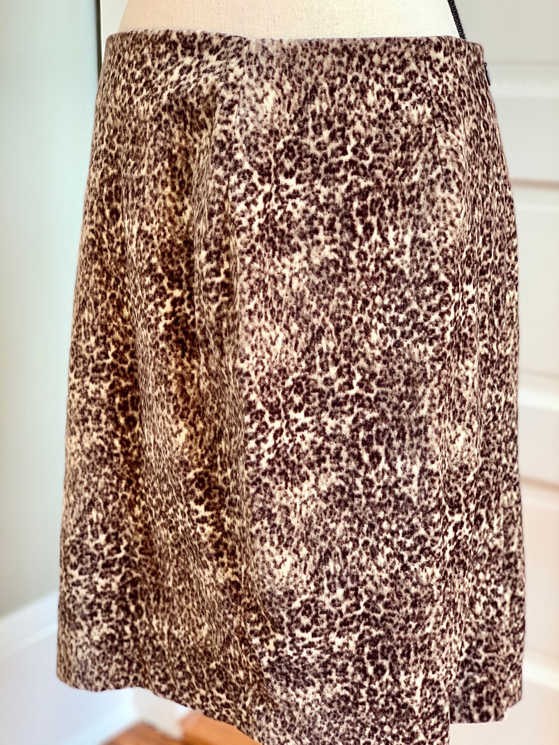 Talbots Skirt Vintage Faux Leopard Knee Length Skirt Ladies - Etsy