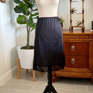 Slip, Vintage Wondermaid Slip in Black size Small, Vintage Dress Slip Black Color, Vintage Undergarment, Authentic Vintage Slip