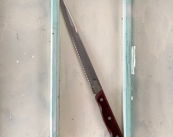 Knife, Vintage Hanford Forge Serrated Knife, Vintage Cooking, Carving Knife, Meat Knife, Cooking Knife, Vintage Kitchen, Gift for the Cook