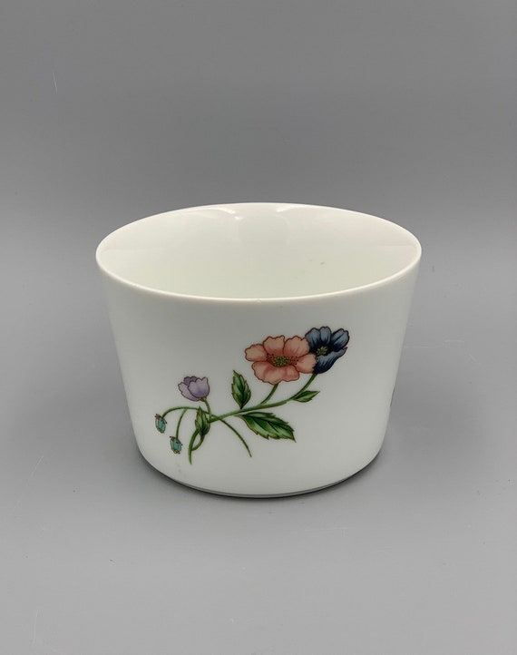 House of Prill Vintage Porcelain Floral Ramekin Dish, Vintage Ceramic Trinket Dish, Vintage Ceramic Planter, Vintage Planter, Vintage Decor