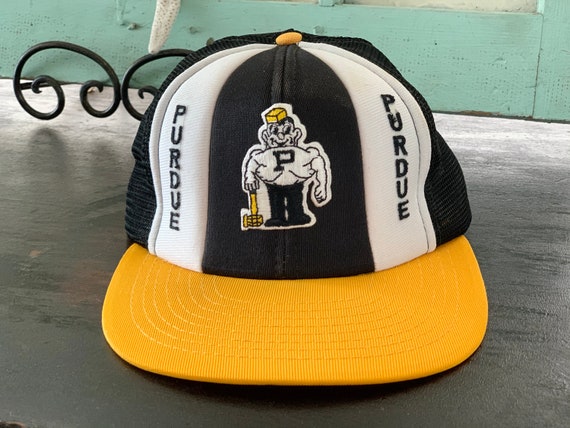 Vintage Purdue Hat, Vintage Mesh and Polyester Per