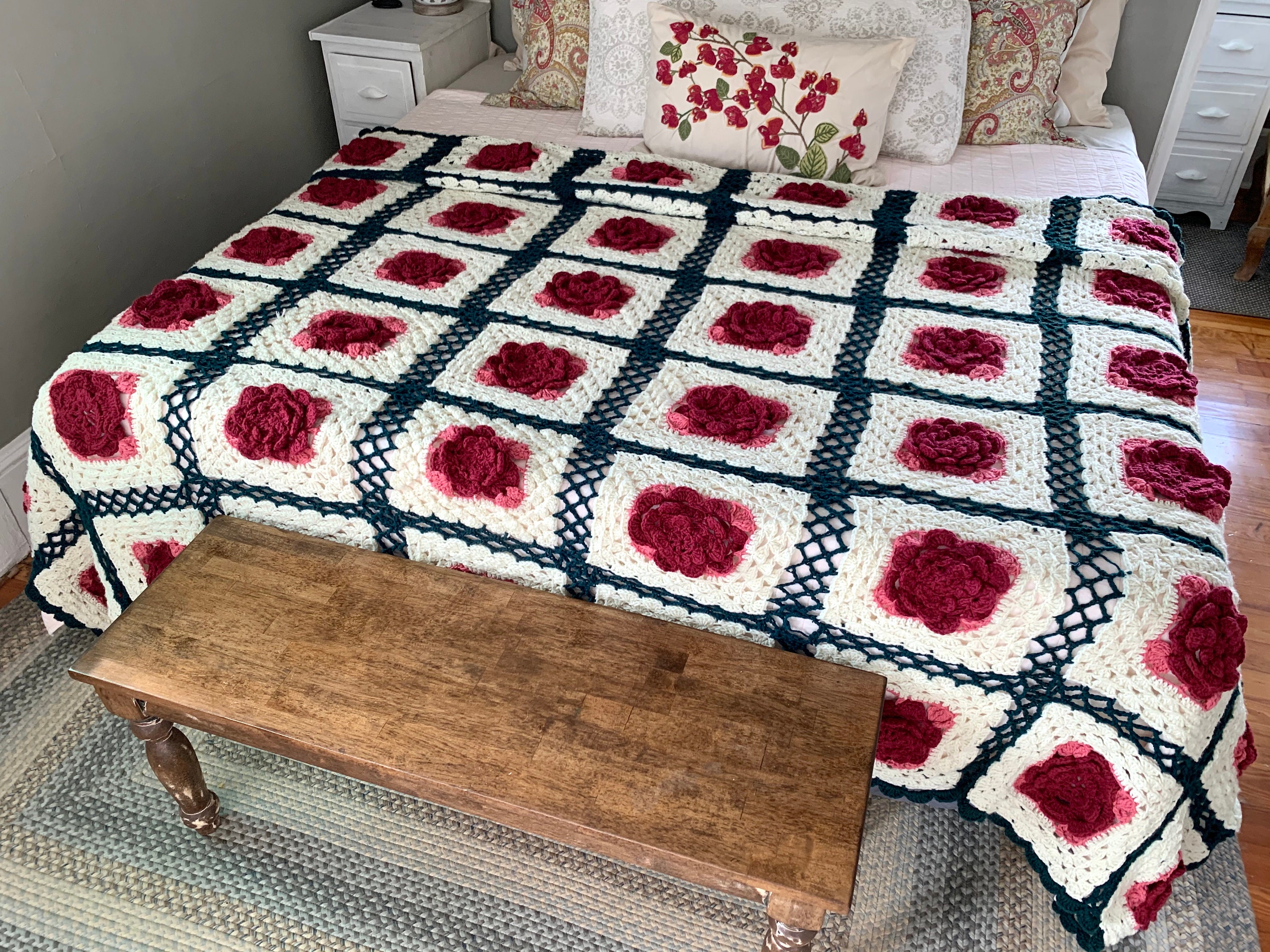Queen size online crochet blanket