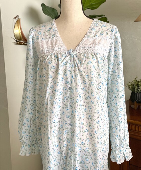 Semi Shear Nightgown Vintage Sears Semi Shear Floral Cotton - Etsy