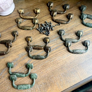 Drawer Pulls, Pairs Vintage Brass Hardware Drawer Pulls Handles, 3&#39;&#39; Center Hardware, Vintage Hardware, Vintage Drawer Pulls, Metal Handles