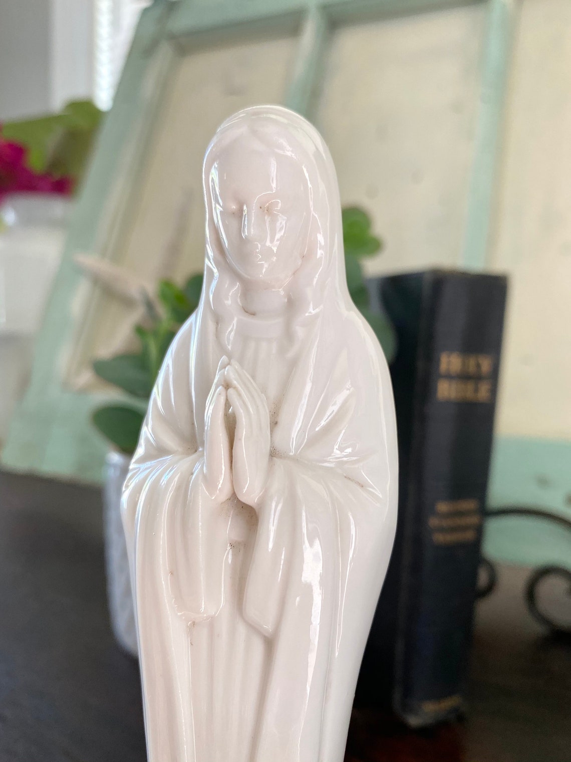 Virgin Mary Vintage Lefton Porcelain Statue of Virgin Mary | Etsy