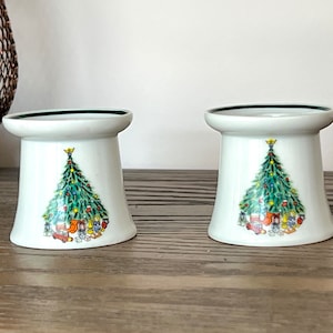 Candle Holders, Vintage Pair of Salem NOEL Pattern Candle Holders, Vintage Christmas Decor, Vintage Holiday Decor, Christmas Gift
