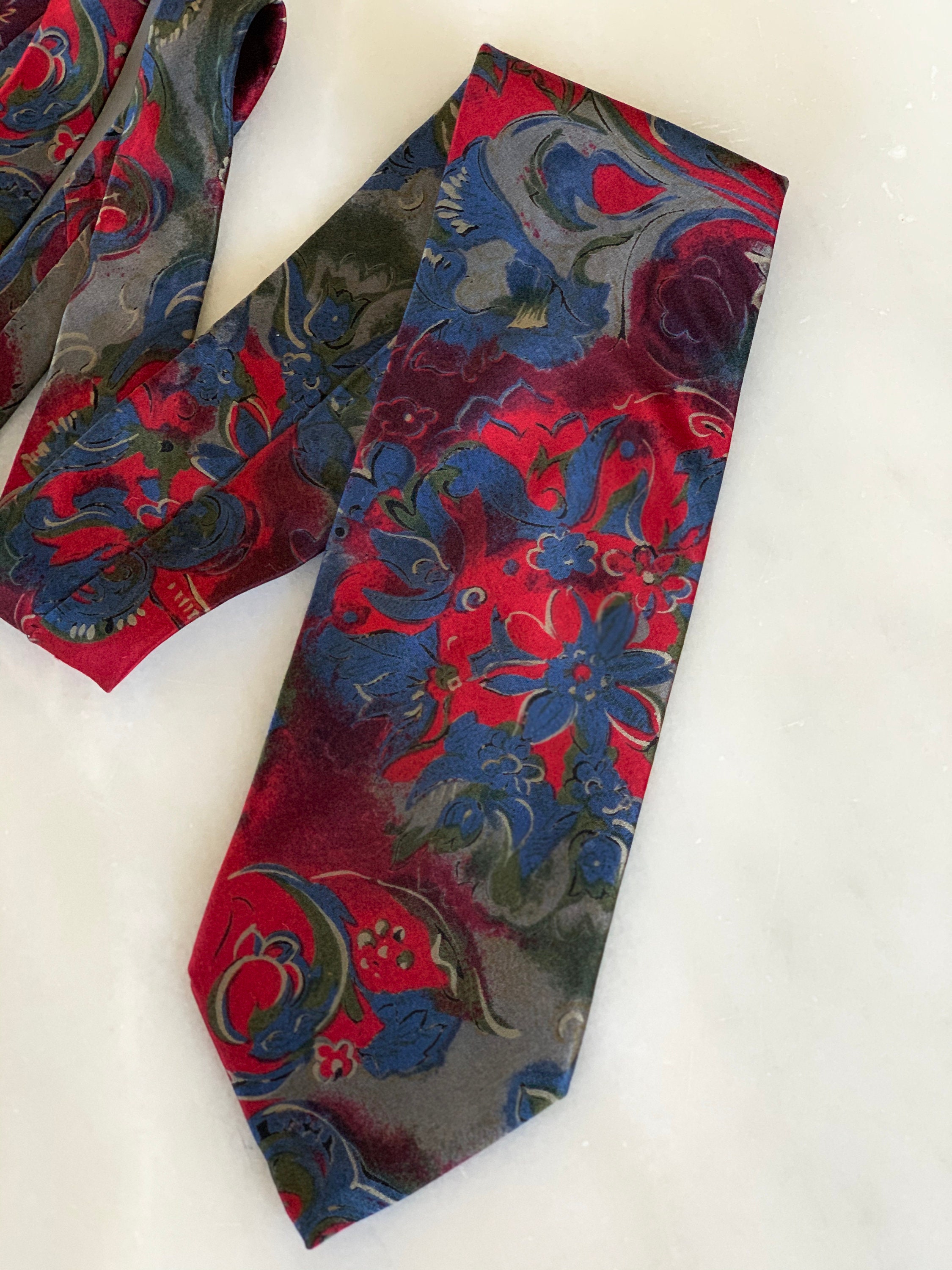 Necktie Vintage Bill Blass for the Bon Marche Tie Silk Tie | Etsy