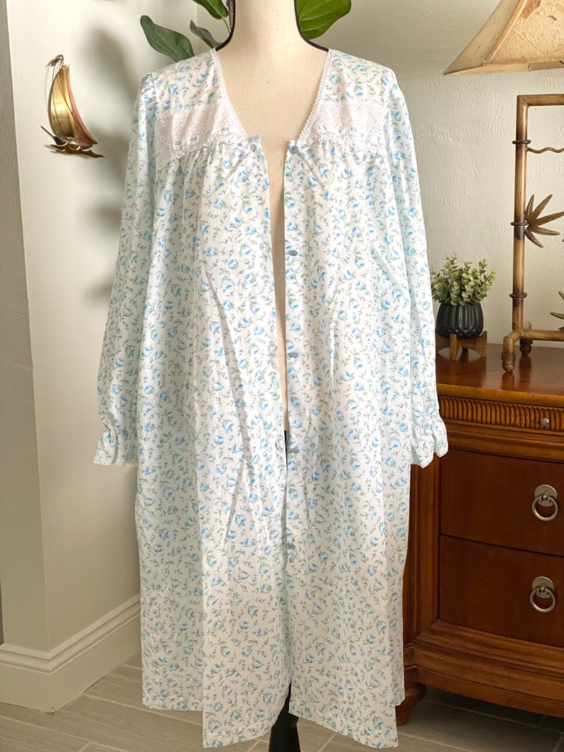 Semi Shear Nightgown Vintage Sears Semi Shear Floral Cotton - Etsy
