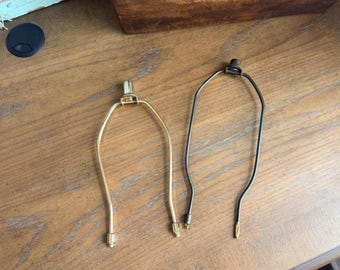 Vintage Harps, Vintage Lampshade Finials with Harps, Vintage Lighting, Retro Home Decor, Vintage Lamp Accessories