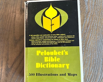 1971 Peloubet's Bible Dictionary w Illustrations and Maps, Vintage Bible, Vintage Book, Gift of Faith, Spiritual Gift and Resource, Church