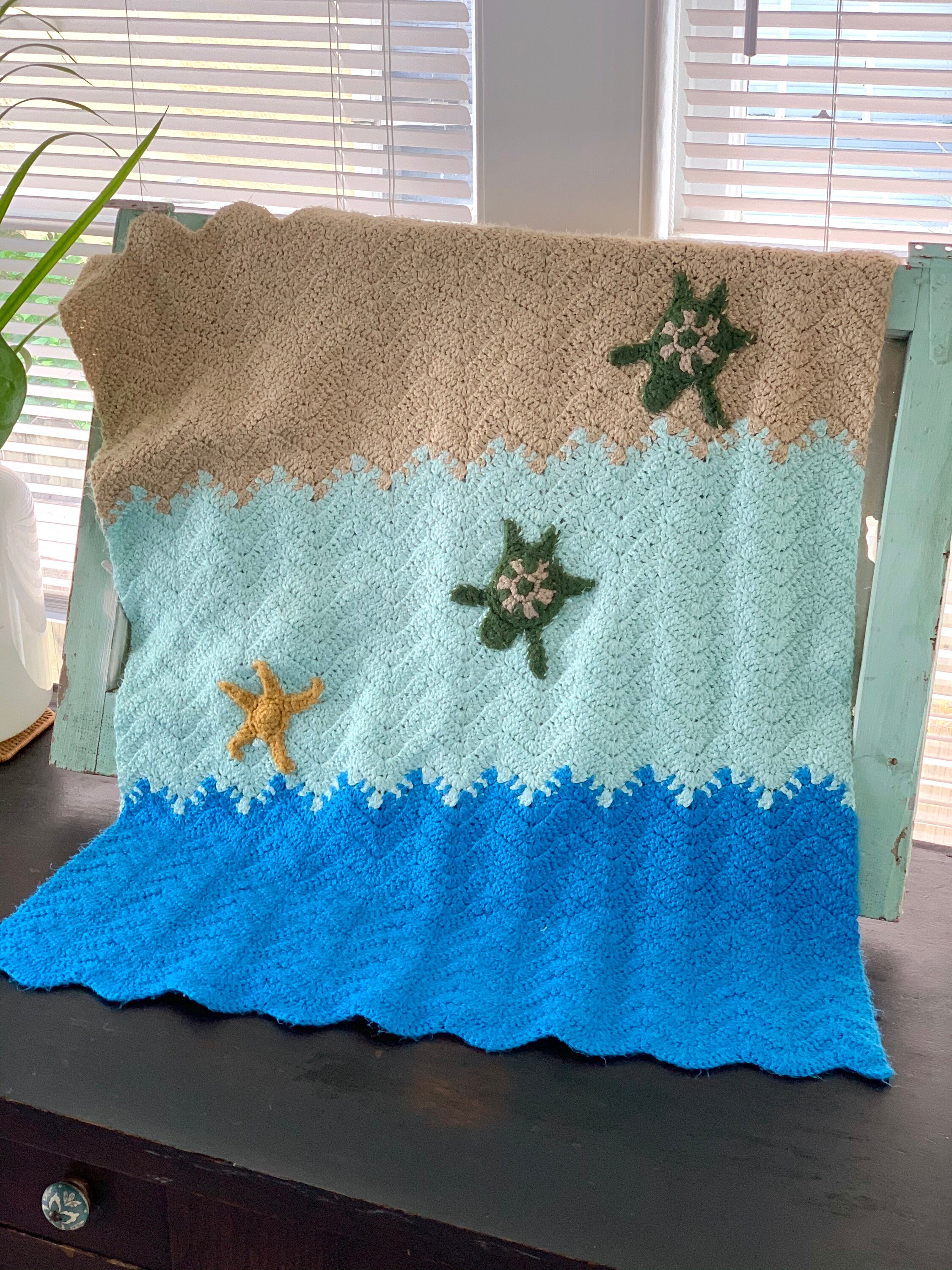 Baby Blanket Vintage Handmade Nautical Baby Blanket Handmade Etsy