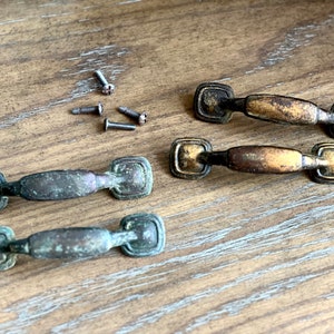 Drawer Pulls, Pairs Vintage Brass Hardware Drawer Pulls Handles, 3&#39;&#39; Center Hardware, Vintage Hardware, Vintage Drawer Pulls, Metal Handles