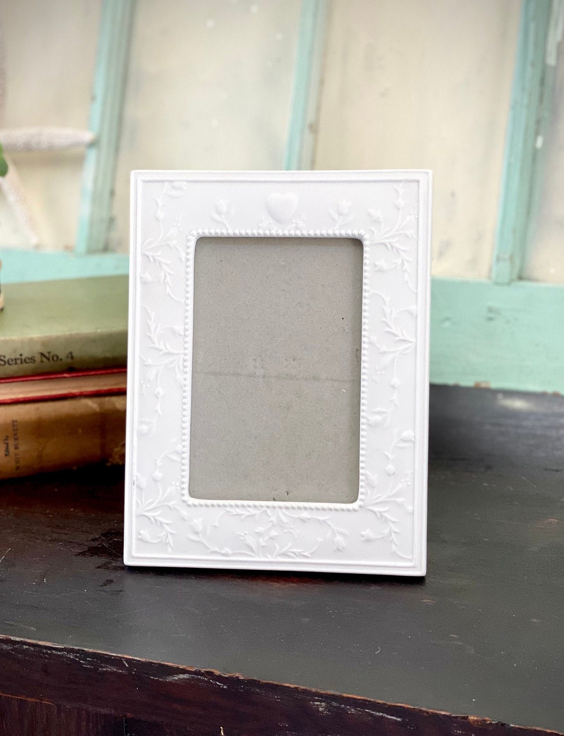 Picture Frame Vintage Russ Picture Frame White Ceramic Etsy