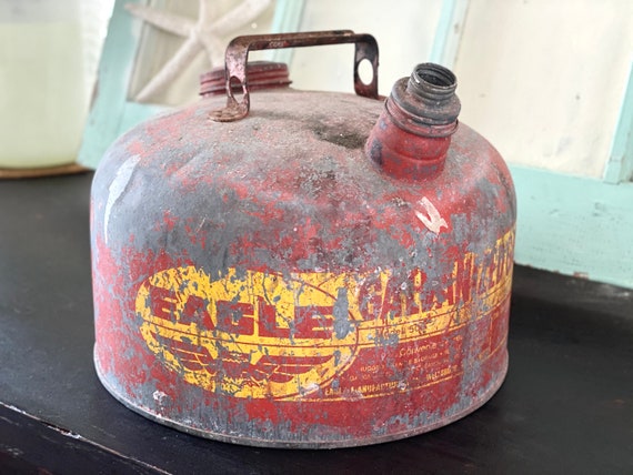 EAGLE ビンテージガソリン缶　オブジェ Gas Can, Vintage Eagle Galvanized Gas Can, Collectable Vintage