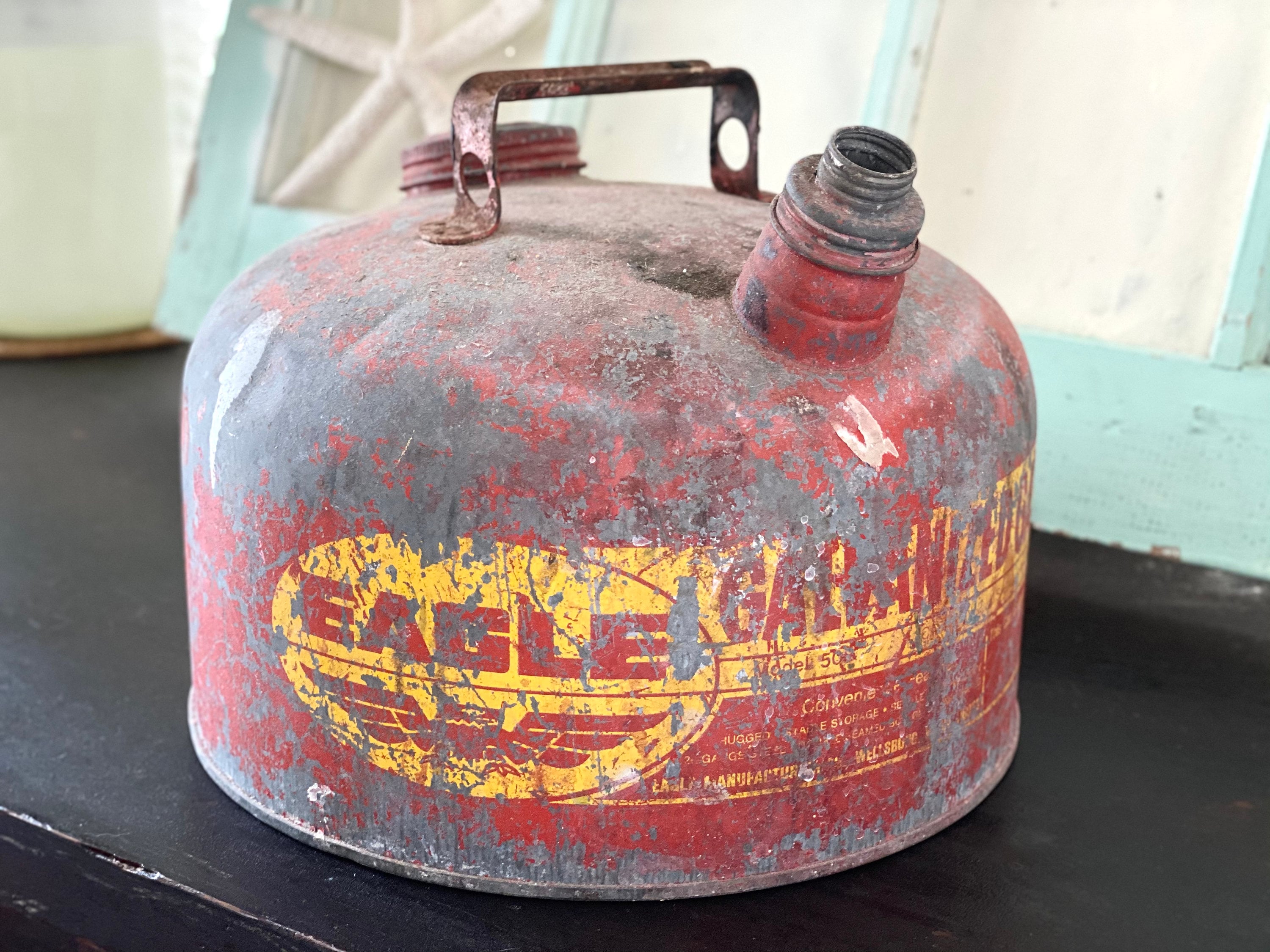 Buy Gas Can Vintage Eagle Galvanized Gas Can Collectable Vintage Online in  India - Etsy