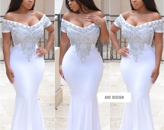 african white dress designs