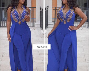 formal royal blue jumpsuit