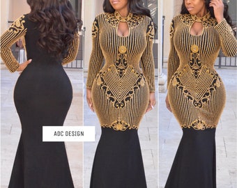 african gala dress