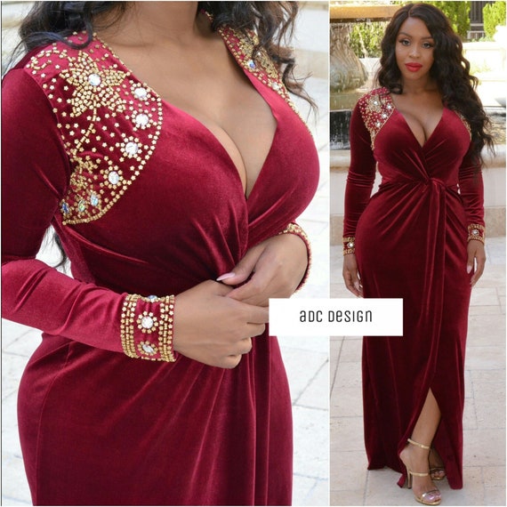 wine colored velvet dress