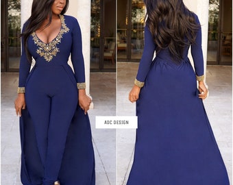 royal blue dressy jumpsuit