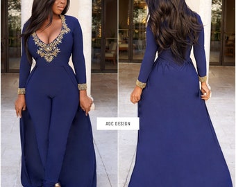 Navy Blue Jumpsuit | Etsy