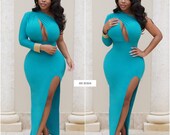 Felly Dress ( Turquoise blue ) kaftan dress for Prom , Halloween, babyshower , wedding , gala , bridesmaid.