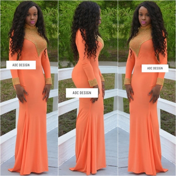 Peach color dress images cheap