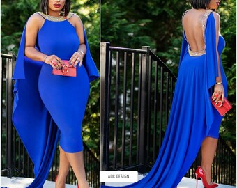 electric blue maxi dress