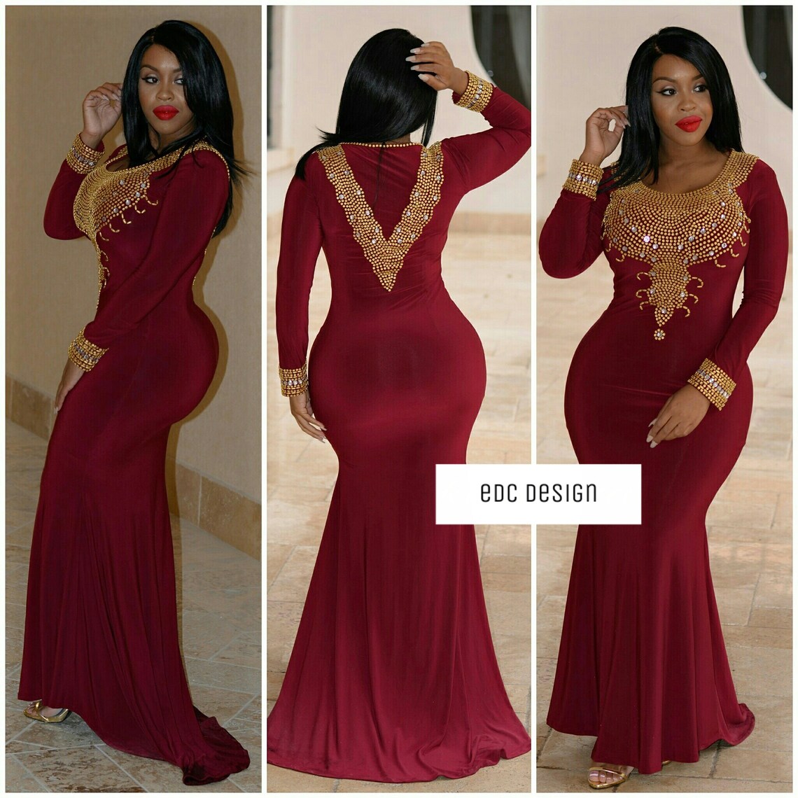 Amara Dress Dark Wine Color // Kaftan // Dress for Prom - Etsy