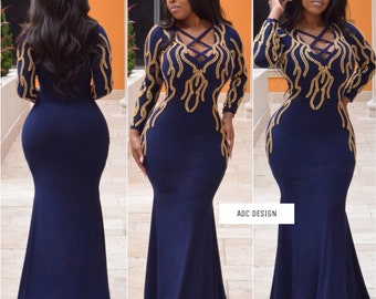 navy sexy dress