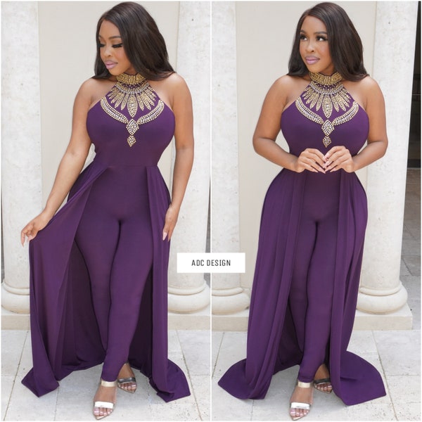 Purple Jumpsuit Etsy