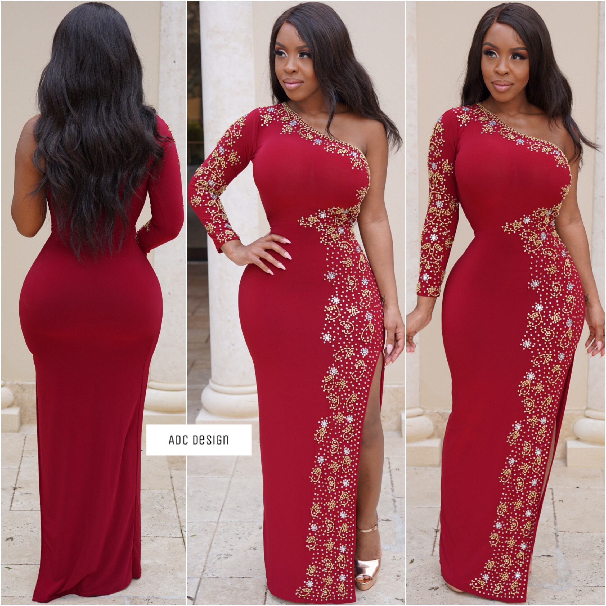 wine colored evening dresses