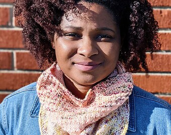 Easy Knit Cowl Pattern, Fingering Yarn Neck Warmer (PDF Pattern)