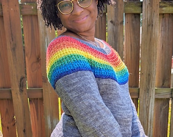 Rainbow Over Knitting Pattern - PDF Only