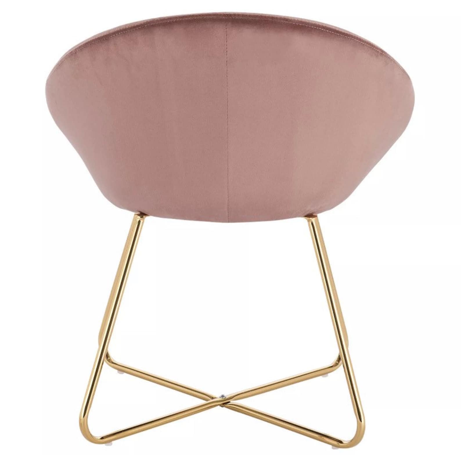 Pink Velvet Round Tub Chair Premium Gold Legs Etsy